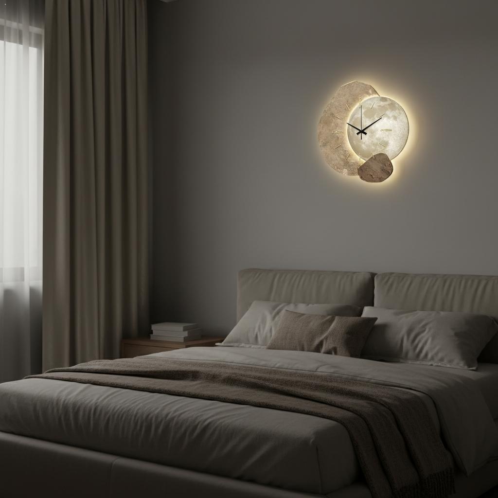 Luxury Watch Wall Clock - Minimalist Planet Moon Wall Clock Modern