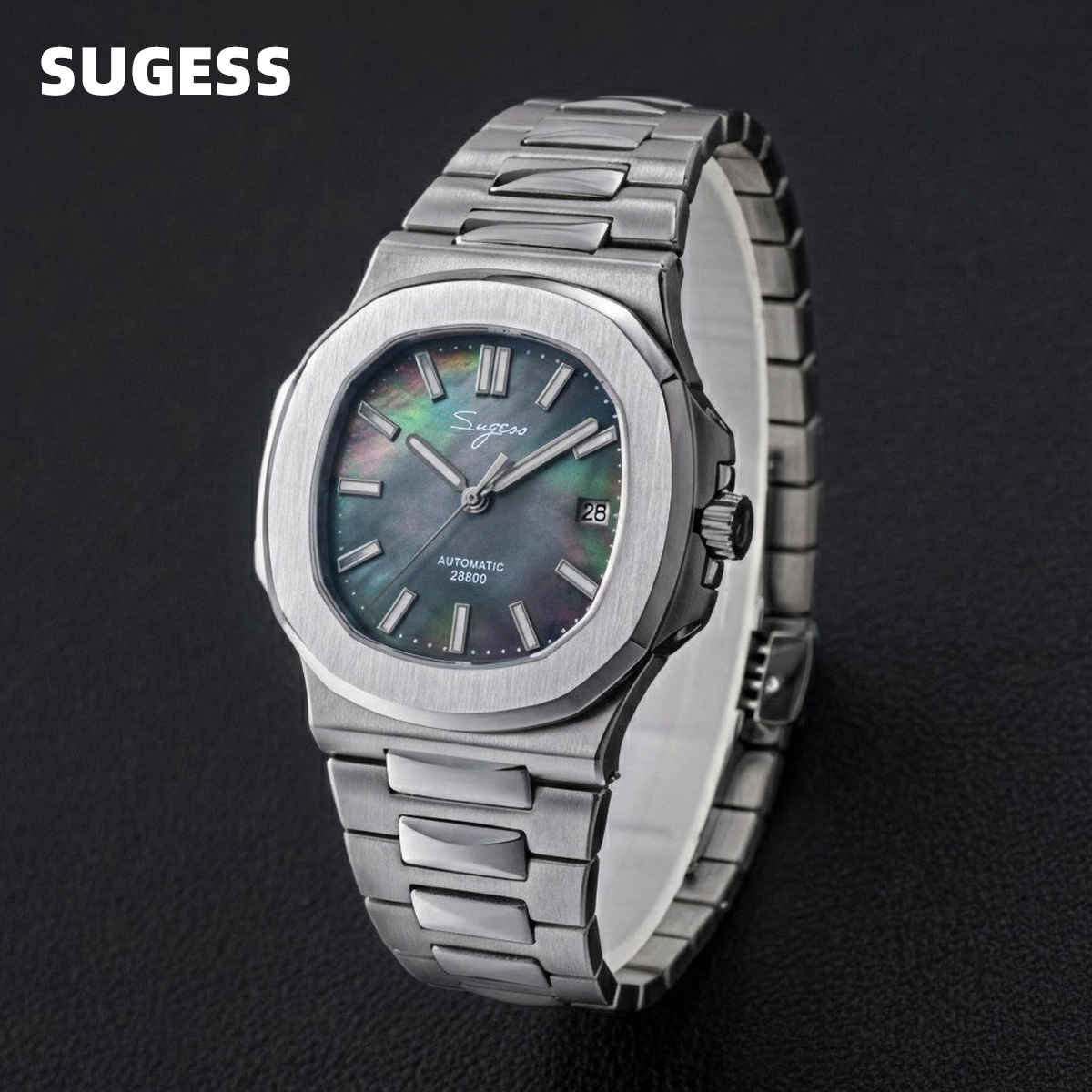 Guilloché Dial Watch - Sugess Man Watch Automatic Mechanical Wristwatches