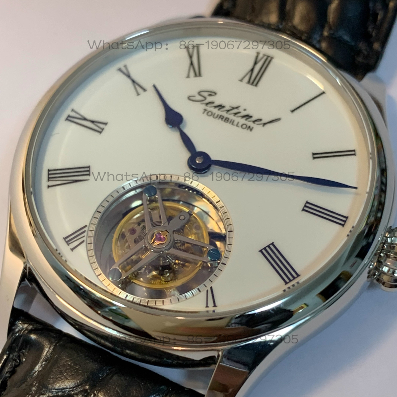 Tourbillon Movement Watch - Men's mechanical watch, American alligator strap