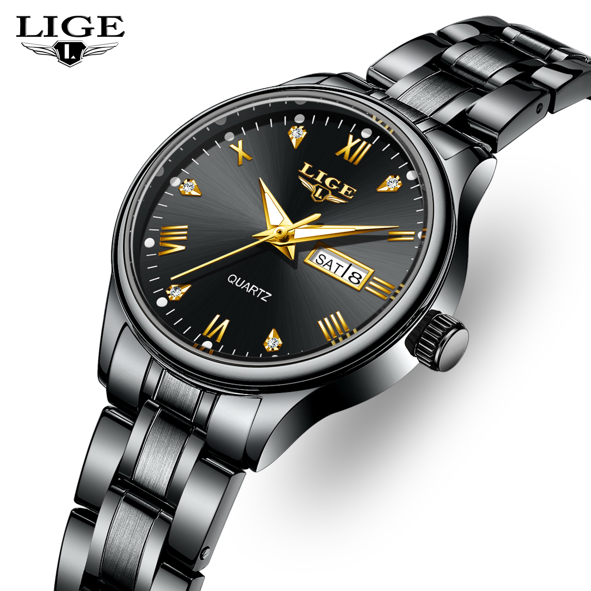 Luxury Watch For Girls - LIGE Top Band Woman Watch Classic