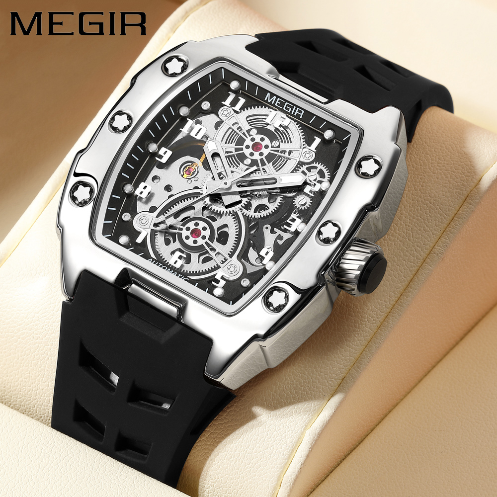 Tourbillon Movement Watch - MEGIR Fashion Sport Alloy Case Men