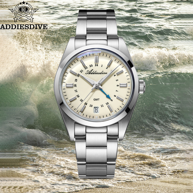 Luxury Watch And Bracelet - ADDIESDIVE Luxury Men's Analog Watch GMT