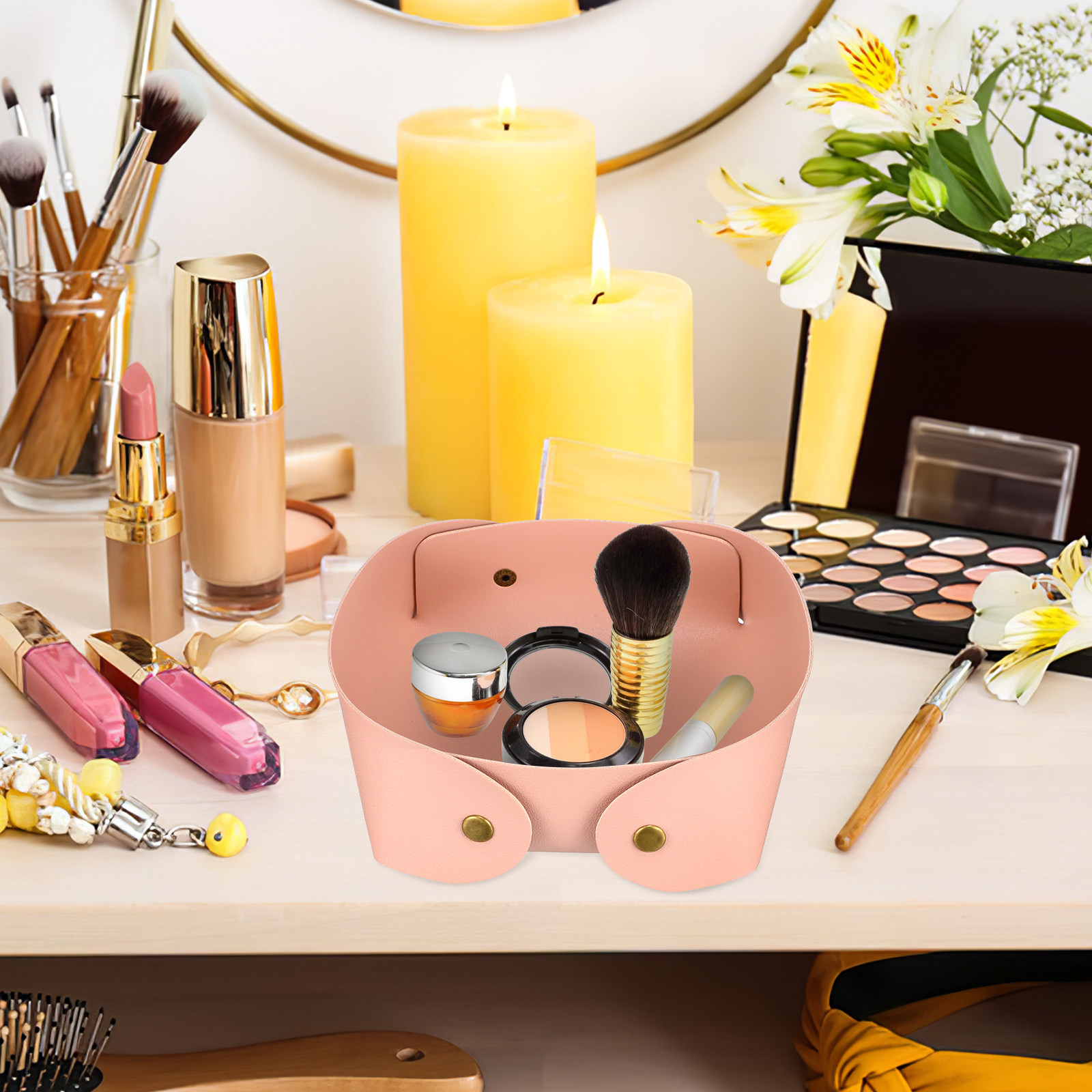 Table Watch Luxury - Storage Tray Foldable Luxury Golden Buckle
