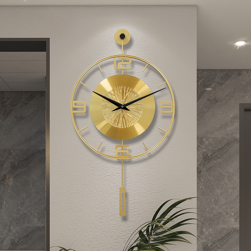 Luxury Metal Swinging Wall Clo - Luxury Watch Wall Clock ulasan dan harga