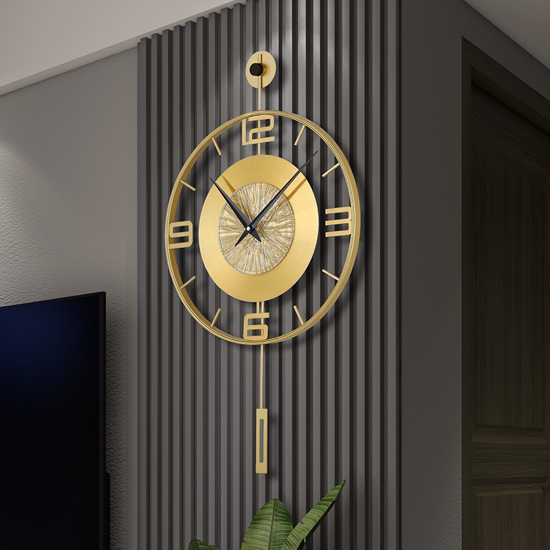 Luxury Metal Swinging Wall Clo - Luxury Watch Wall Clock ulasan dan harga
