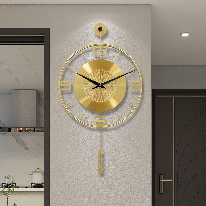 Luxury Metal Swinging Wall Clo - Luxury Watch Wall Clock ulasan dan harga