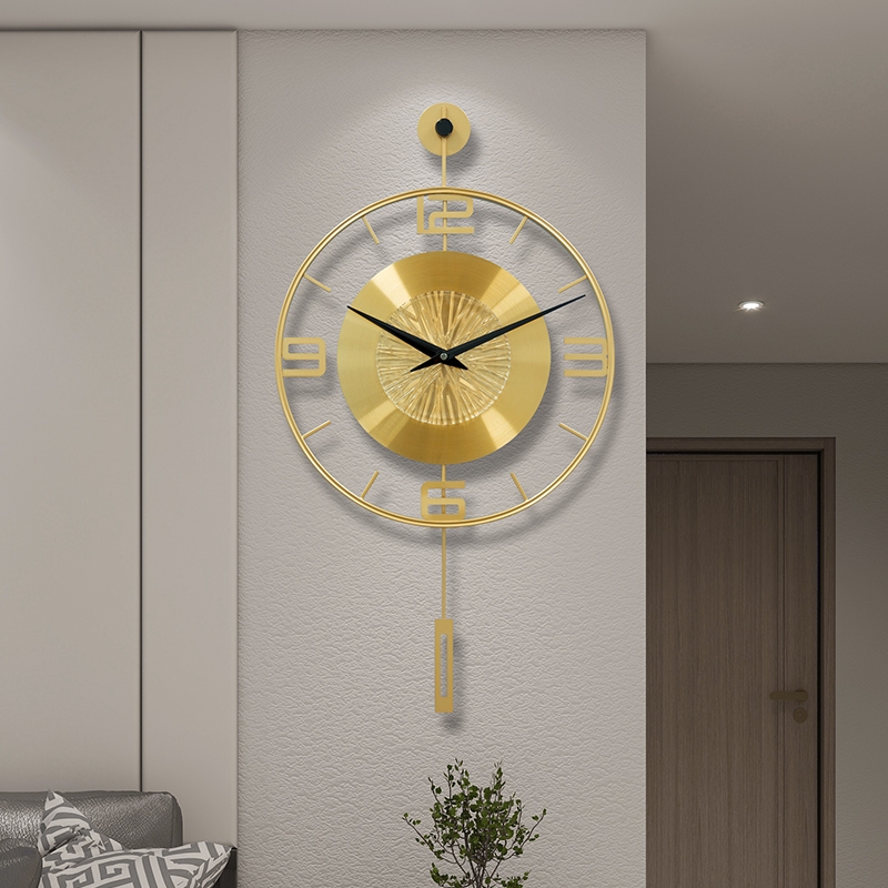 Luxury Metal Swinging Wall Clo - Luxury Watch Wall Clock ulasan dan harga