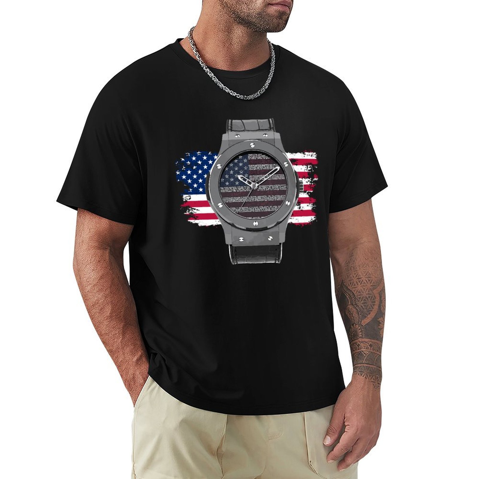 LUXURY WATCH DRAWING T-Shirt U - Luxury Watch Drawing ulasan dan harga