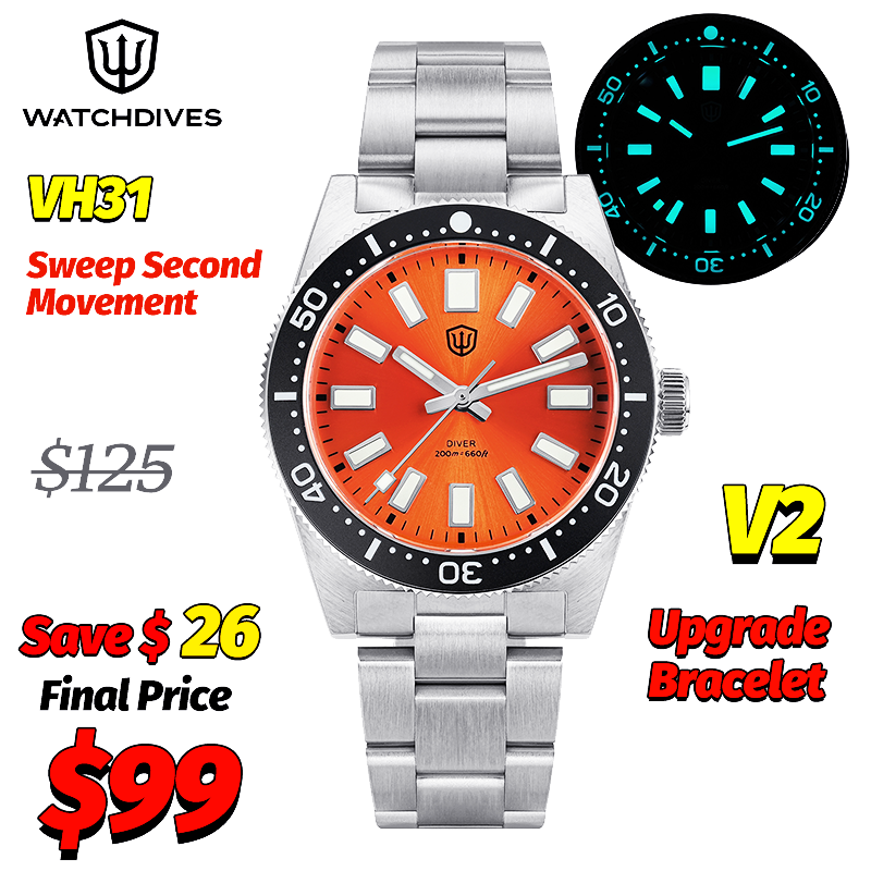 Watchdives WD1965 V2 Quartz Wa - Luxury Watch And Bracelet ulasan dan harga