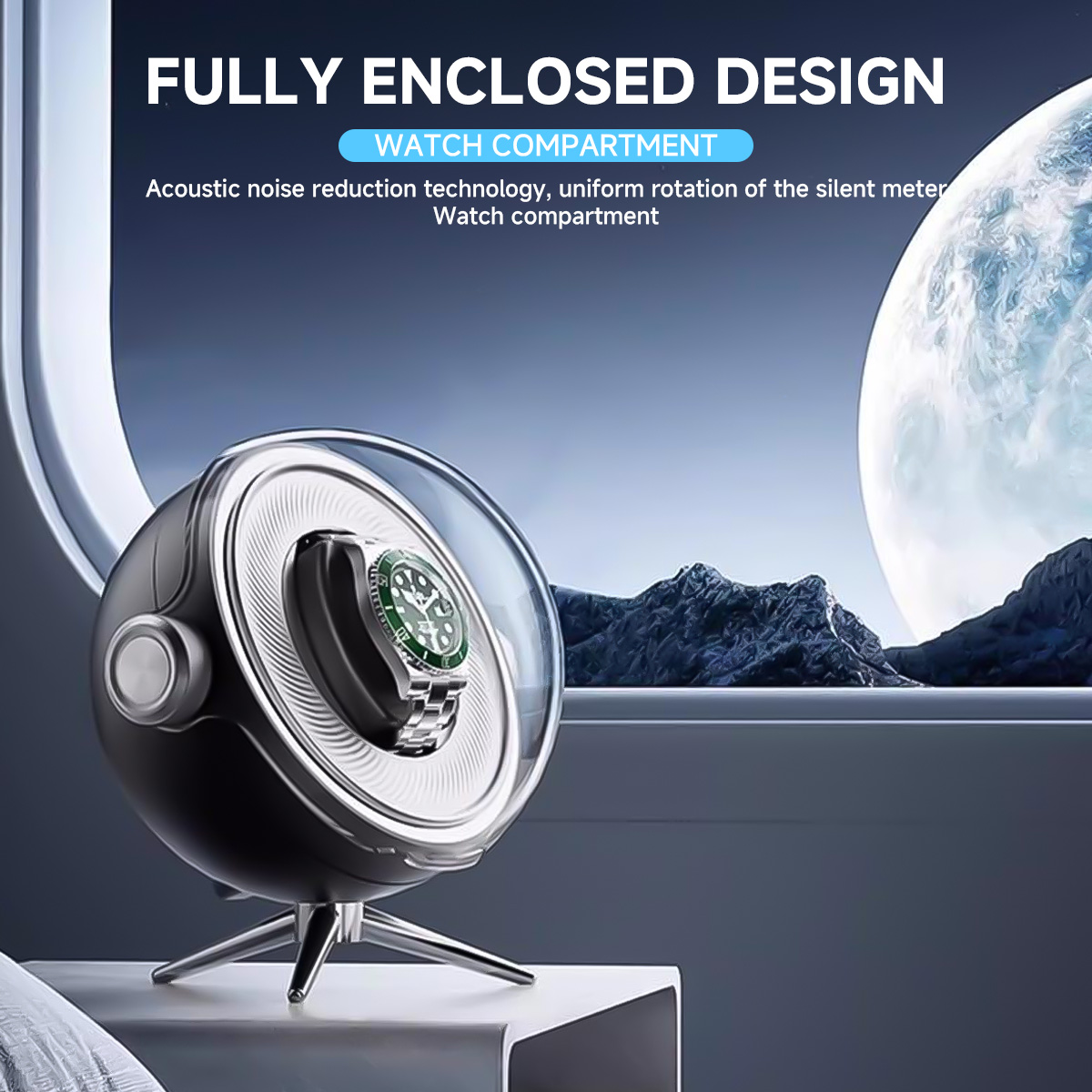 High End Silent Breathing Ligh - Luxury Watch Winder Box ulasan dan harga
