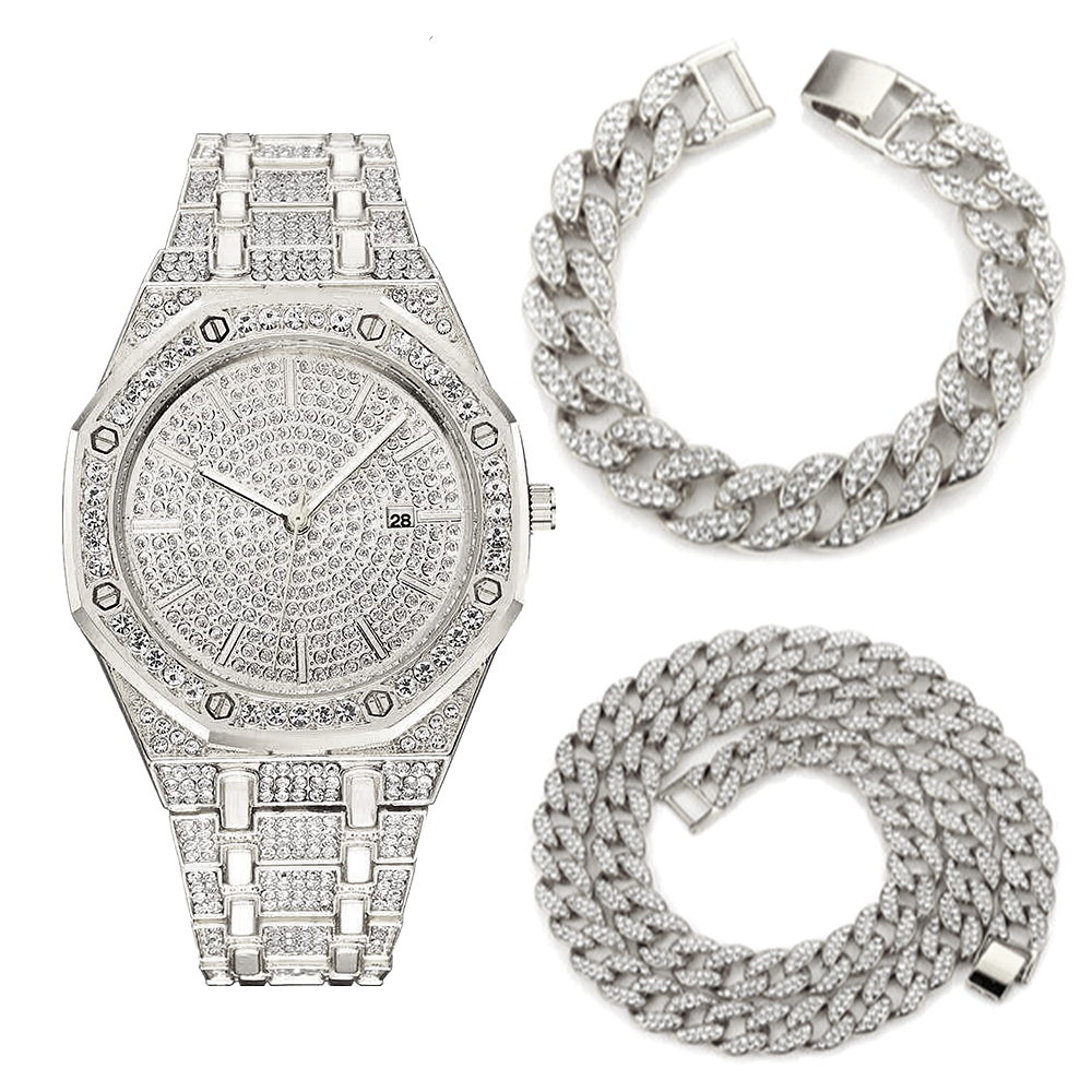 Necklace Bracelet Luxury Watch - Luxury Watch Miami ulasan dan harga