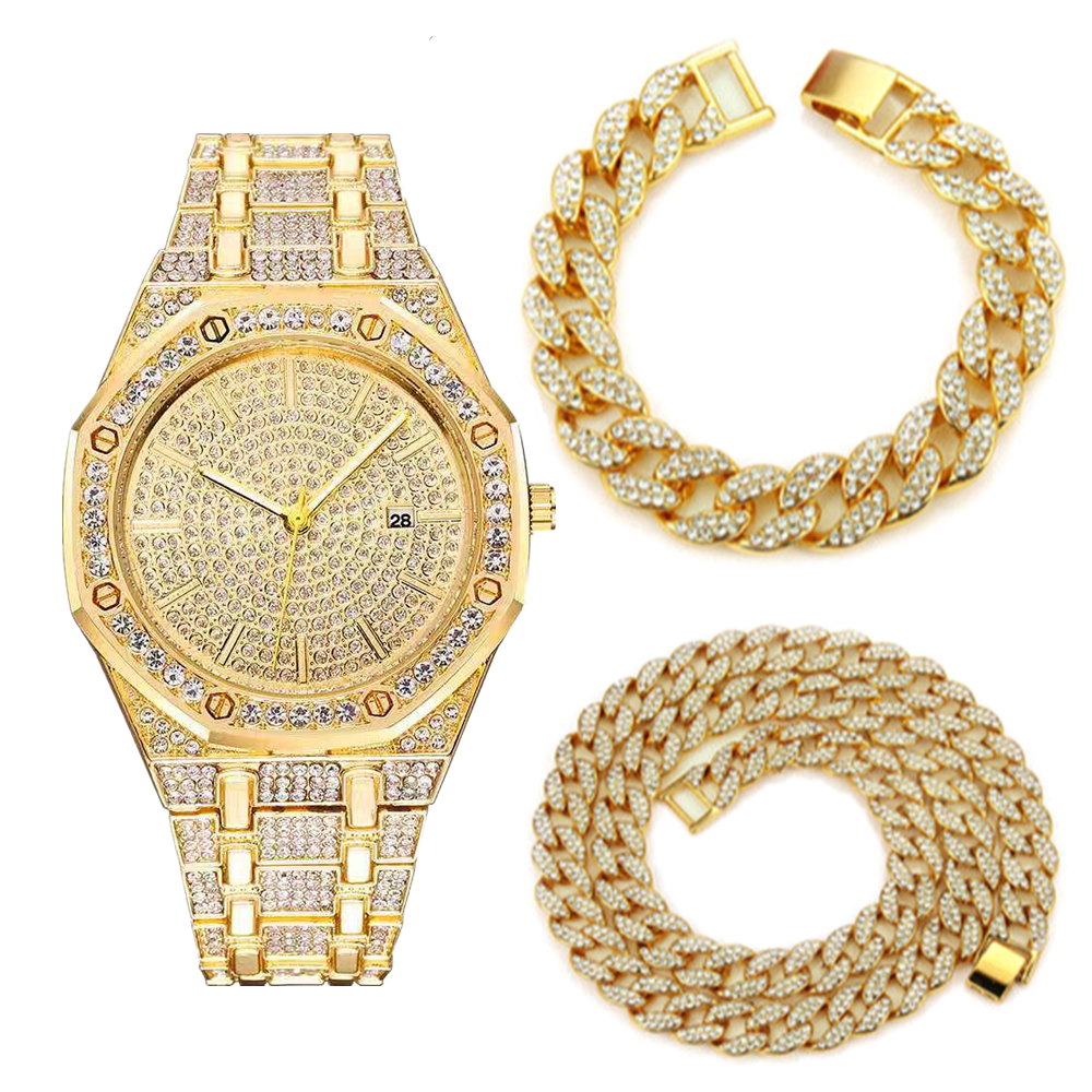 Necklace Bracelet Luxury Watch - Luxury Watch Miami ulasan dan harga
