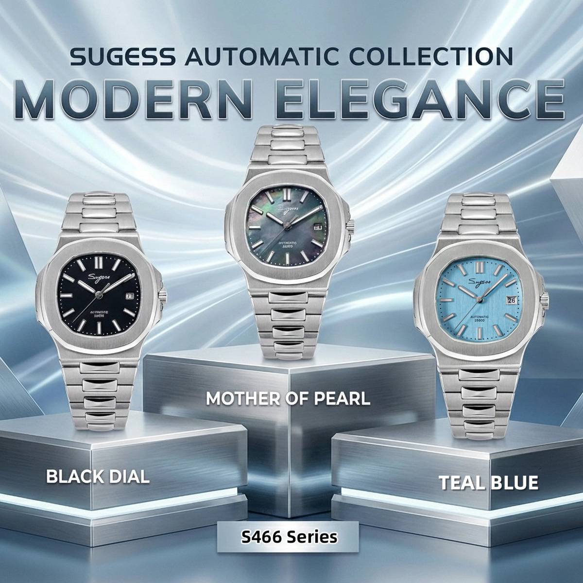 Sugess Man Watch Automatic Mec - Guilloché Dial Watch ulasan dan harga