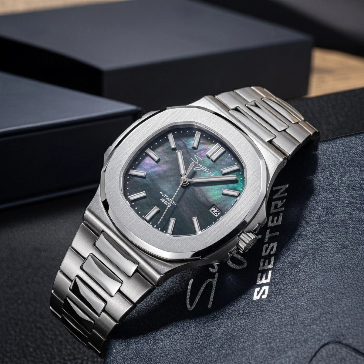 Sugess Man Watch Automatic Mec - Guilloché Dial Watch ulasan dan harga