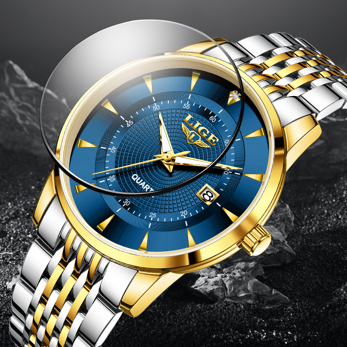 LIGE New 2025 Luxury Man Watch - Luxury Watch And Bracelet ulasan dan harga