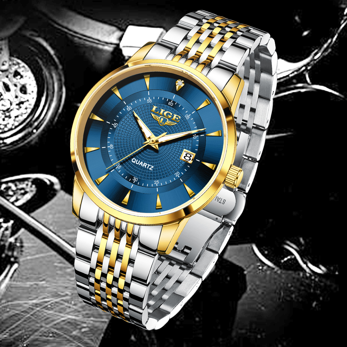 LIGE New 2025 Luxury Man Watch - Luxury Watch And Bracelet ulasan dan harga