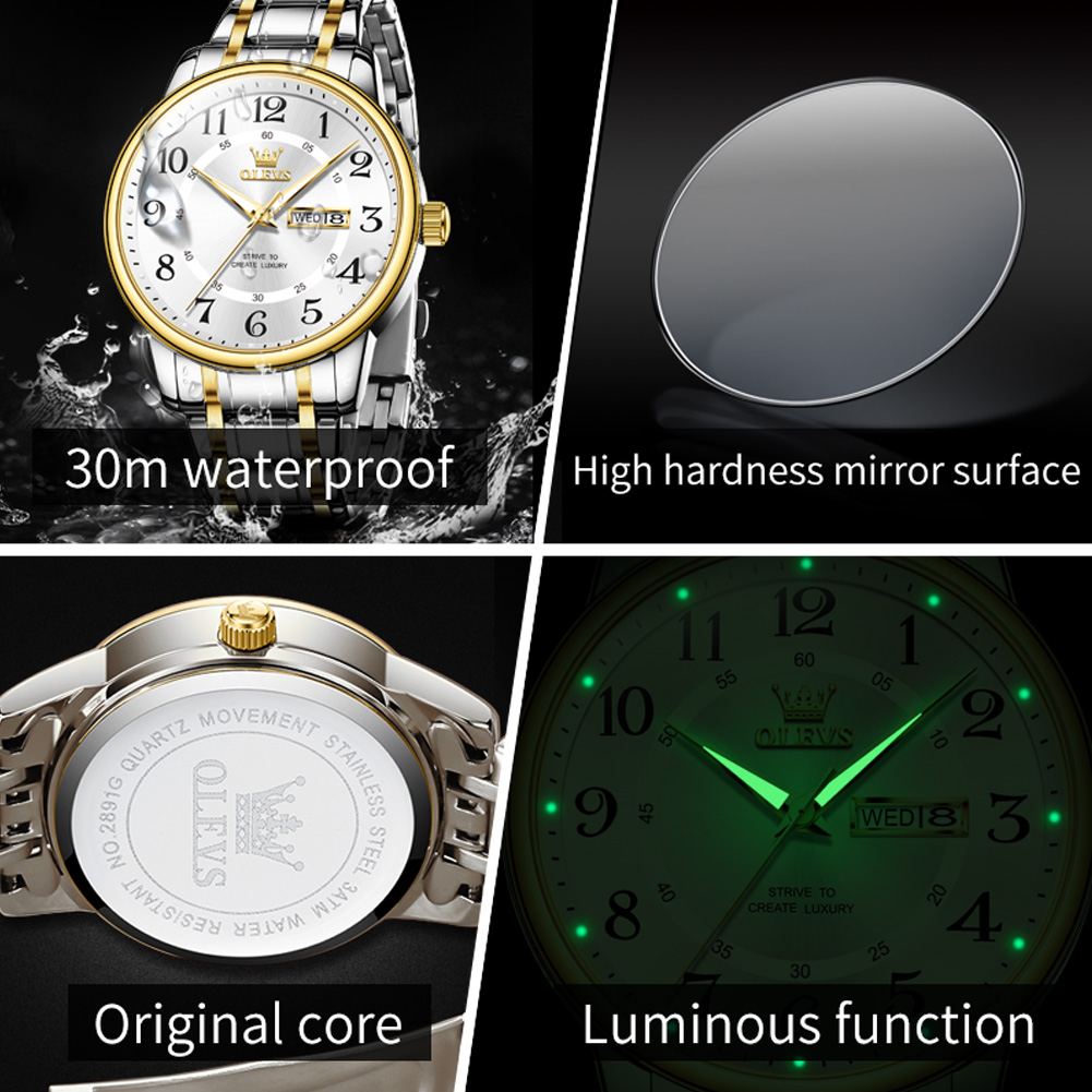 OLEVS Casual fashion men's wat - Luxury Watch And Bracelet ulasan dan harga