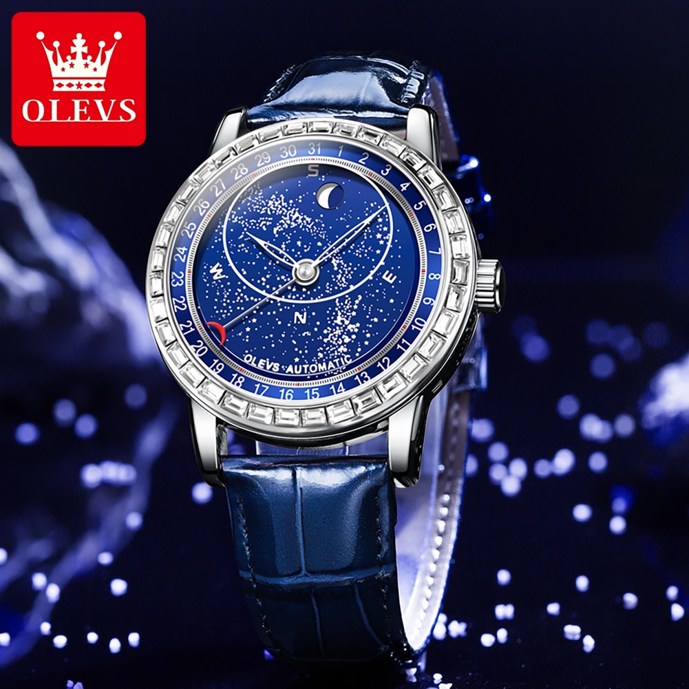 OLEVS 9923 Starry Sky Automati - Compass Watch Luxury ulasan dan harga