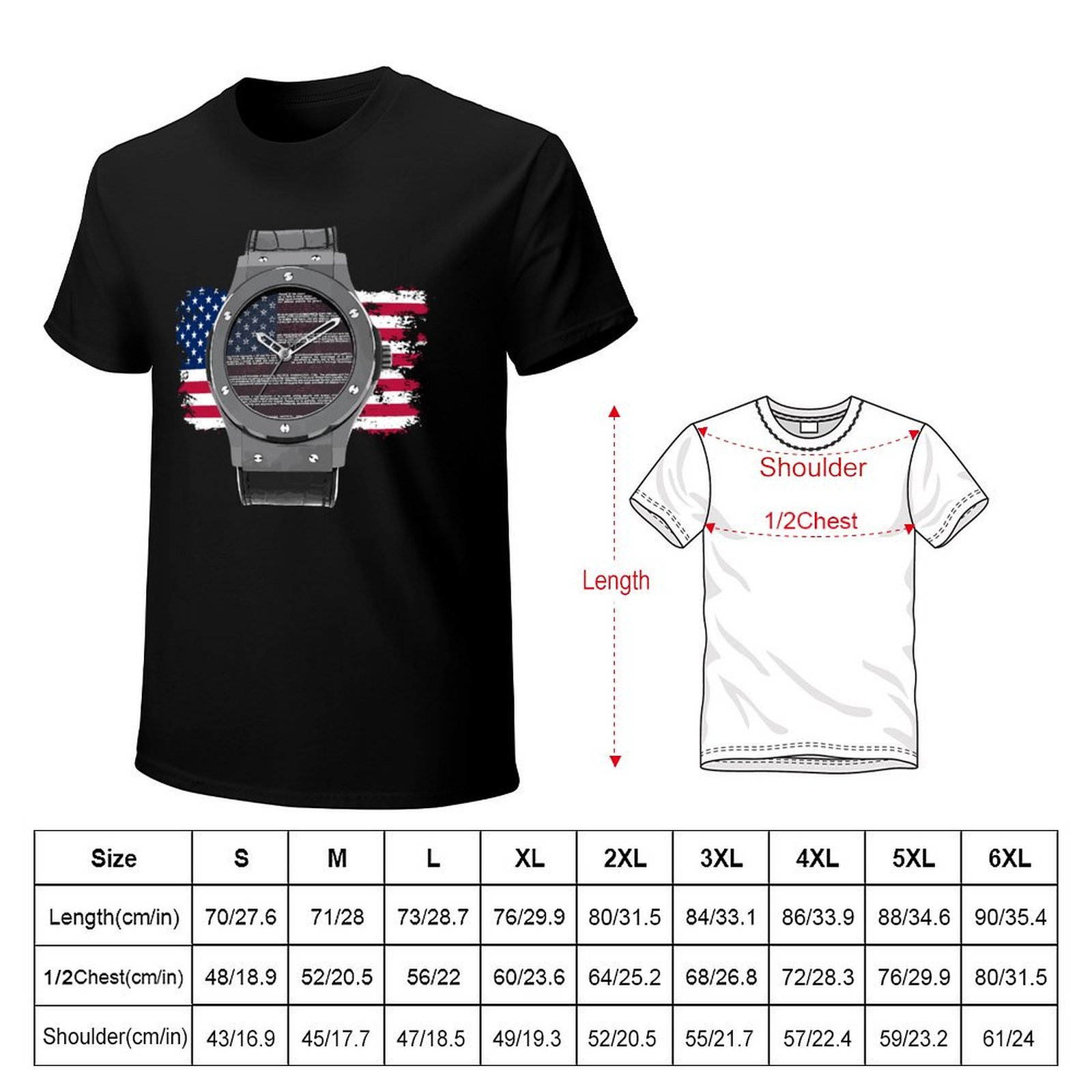 LUXURY WATCH DRAWING T-Shirt W - Luxury Watch Drawing ulasan dan harga
