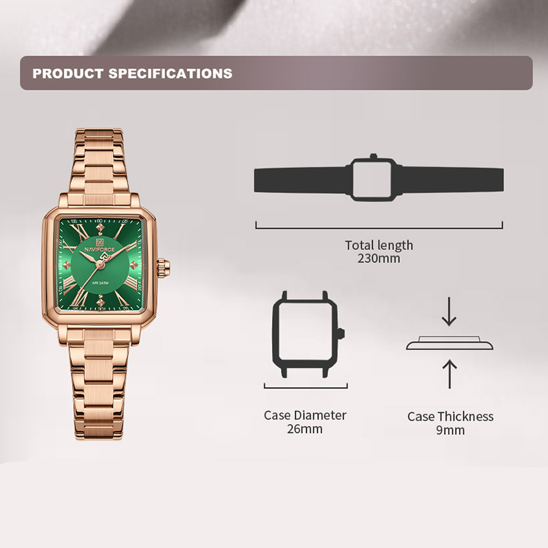 NAVIFORCE New Original Luxury  - Luxury Watch For Girls ulasan dan harga