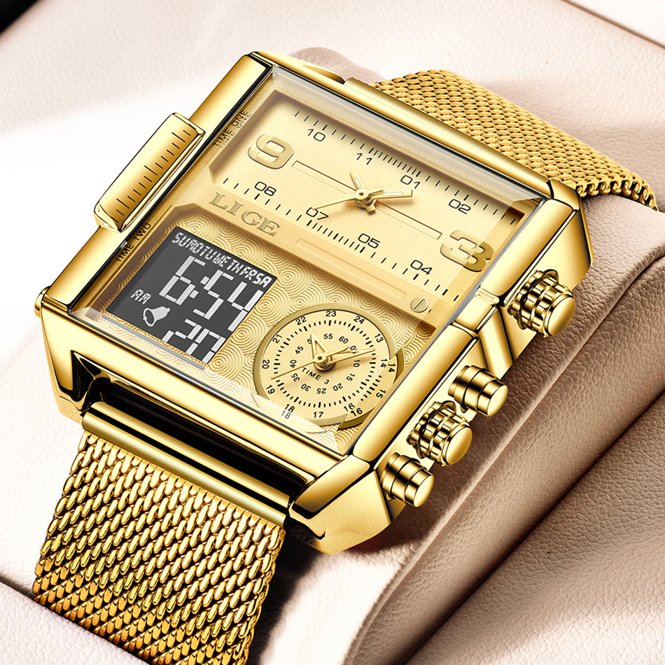 LIGE 2026 Fashion Dual Display - Luxury Watch Brand For Women ulasan dan harga