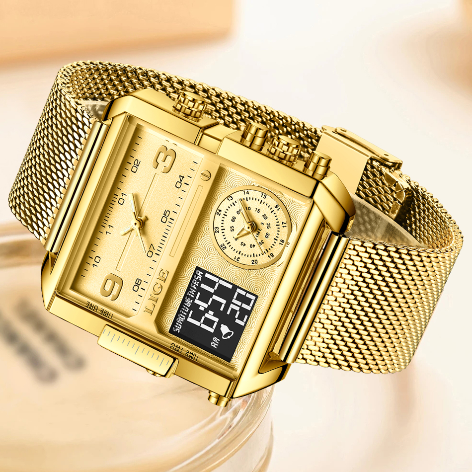 LIGE 2026 Fashion Dual Display - Luxury Watch Brand For Women ulasan dan harga