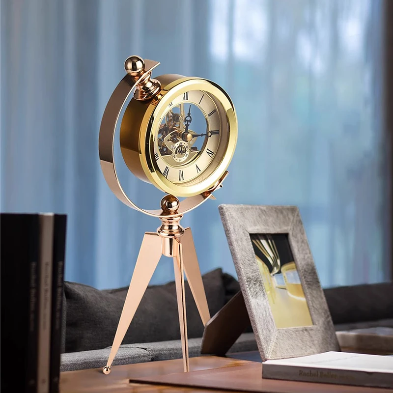 Gold Table Clock Luxury Metal  - Table Watch Luxury ulasan dan harga