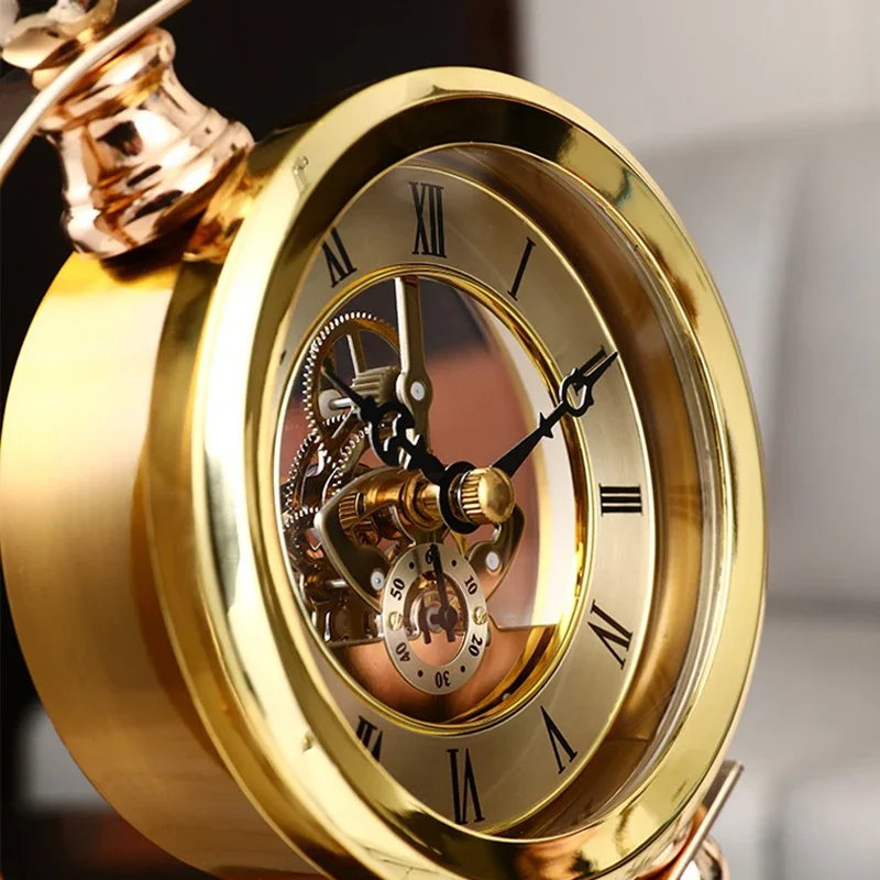 Gold Table Clock Luxury Metal  - Table Watch Luxury ulasan dan harga