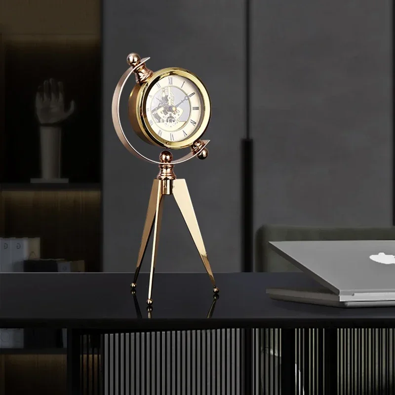 Gold Table Clock Luxury Metal  - Table Watch Luxury ulasan dan harga