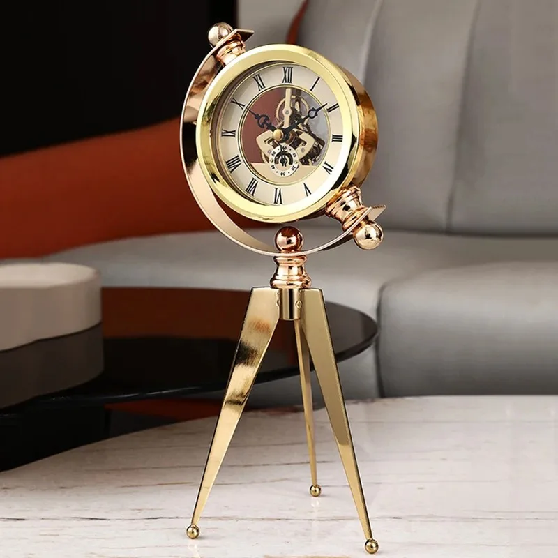 Gold Table Clock Luxury Metal  - Table Watch Luxury ulasan dan harga