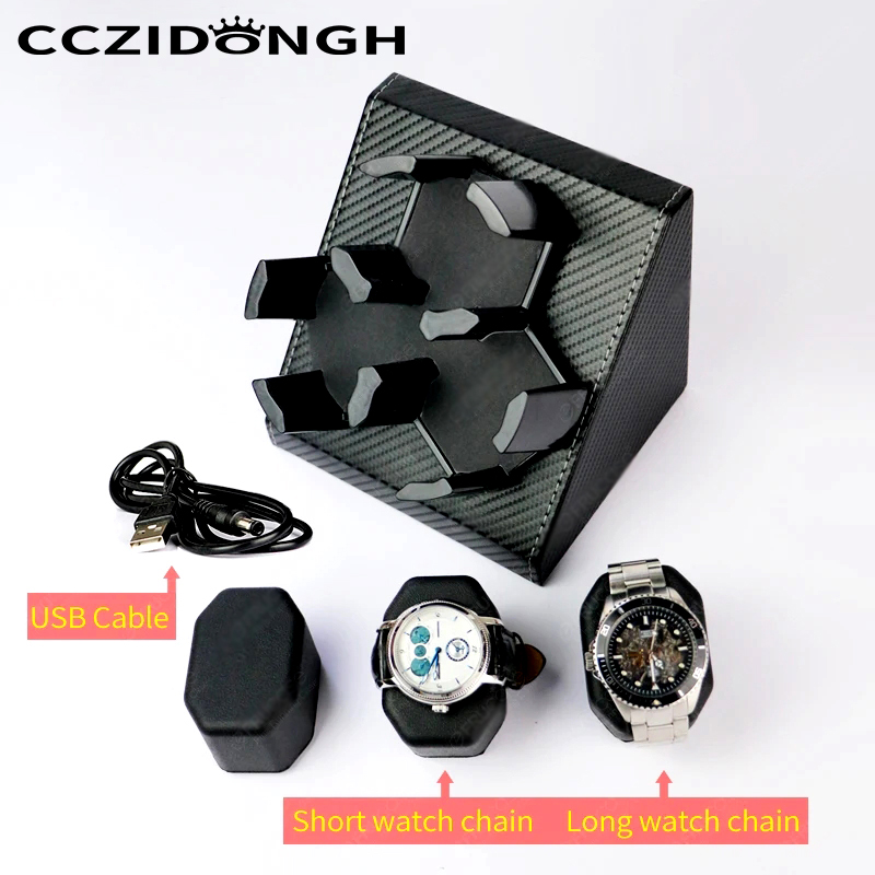 3+0 Watch Winder Leather utoma - Luxury Watch Winder Box ulasan dan harga