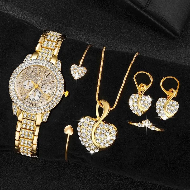 Women's Quartz Watch Gold Luxu - Luxury Watch And Bracelet ulasan dan harga