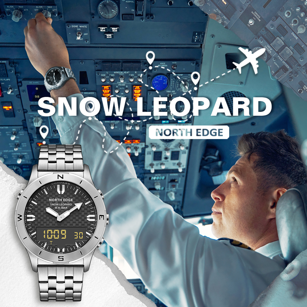 NORTH EDGE Men's Digital Watch - Compass Watch Luxury ulasan dan harga