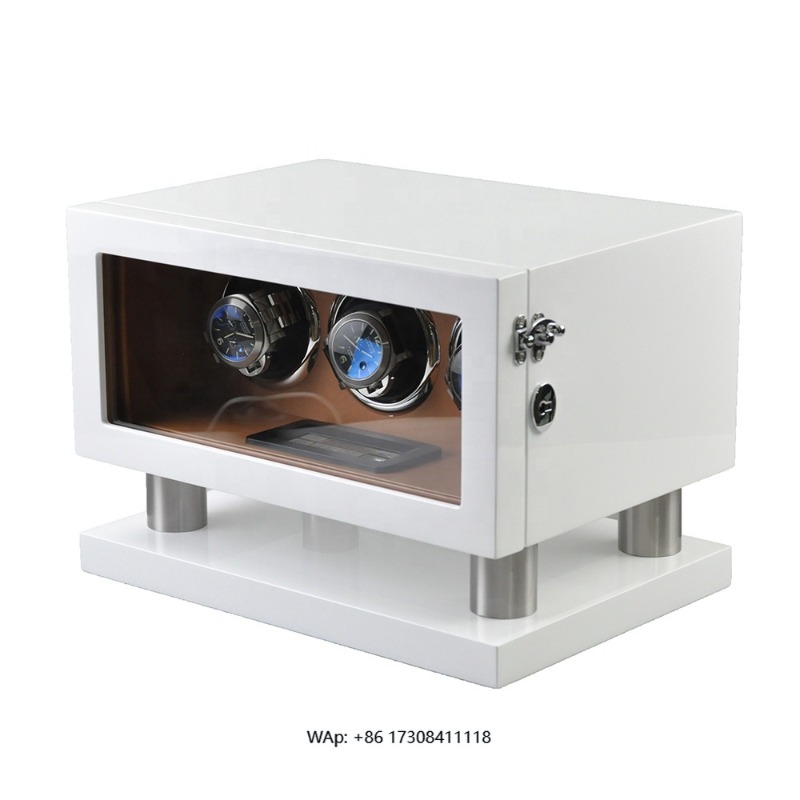 White Brown Leather Controller - Luxury Watch Winder Box ulasan dan harga