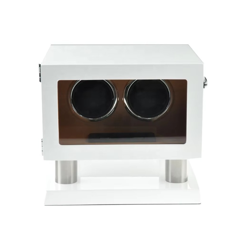 White Brown Leather Controller - Luxury Watch Winder Box ulasan dan harga