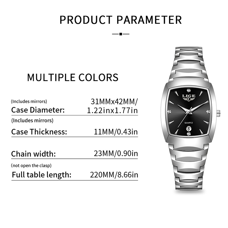 LIGE Watch women Business Luxu - Luxury Watch And Bracelet ulasan dan harga