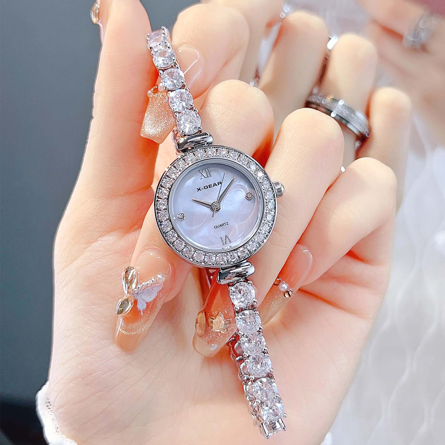 X-GEAR Fashion Zircon Diamond  - Luxury X I Watch ulasan dan harga