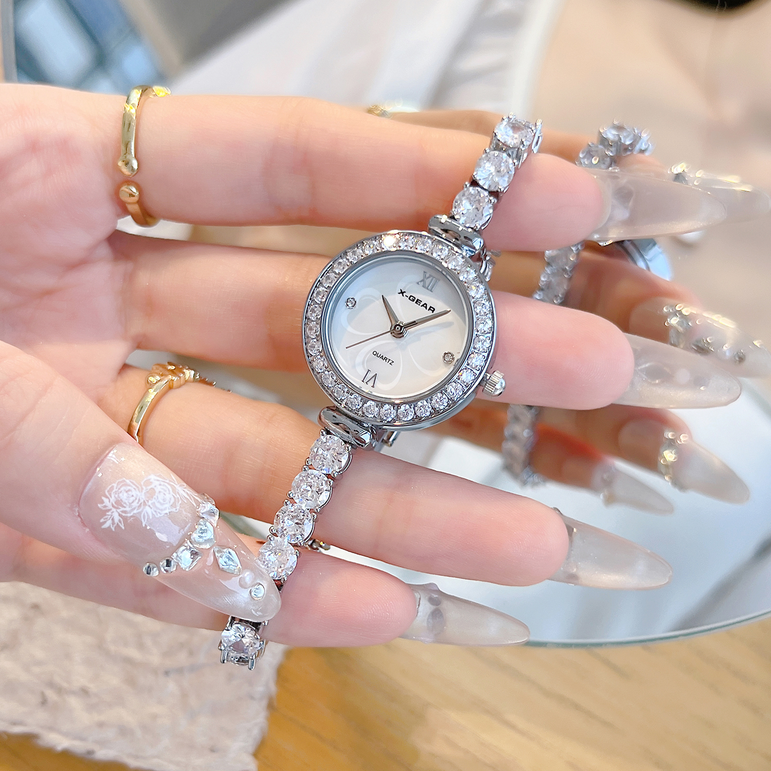 X-GEAR Fashion Zircon Diamond  - Luxury X I Watch ulasan dan harga