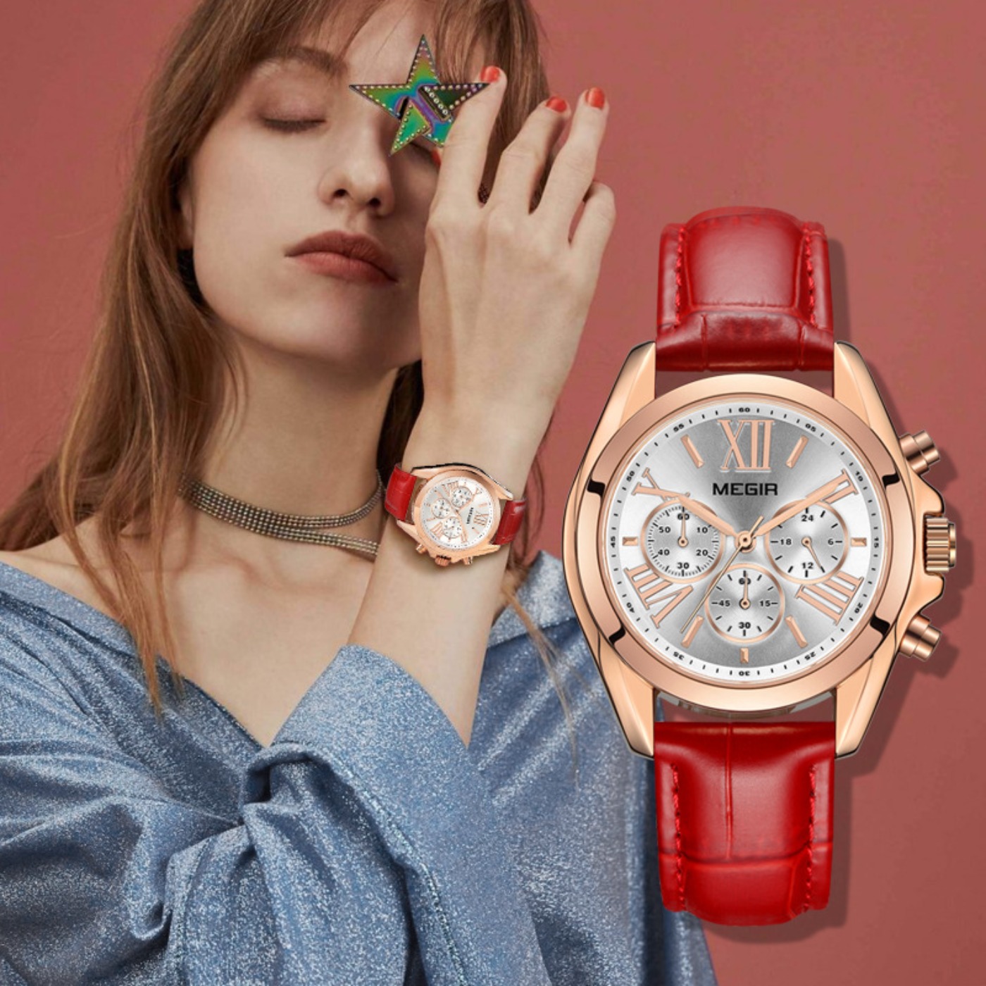 MEGIR New Luxury Leather Watch - Luxury Watch Brand For Women ulasan dan harga