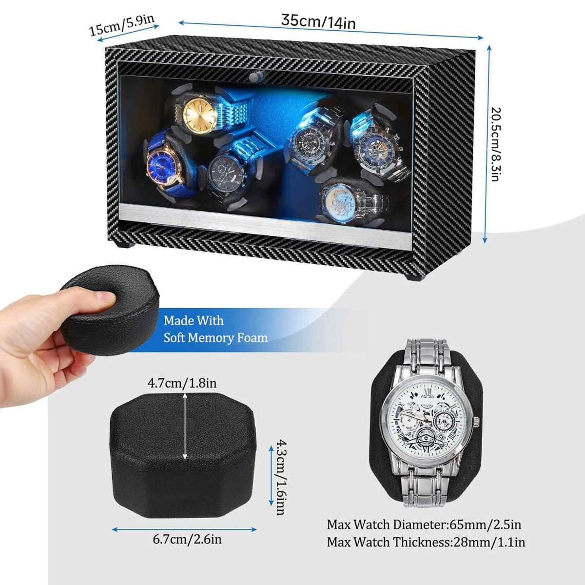 Watch Winder for Automatic Wat - Luxury Watch Winder Box ulasan dan harga