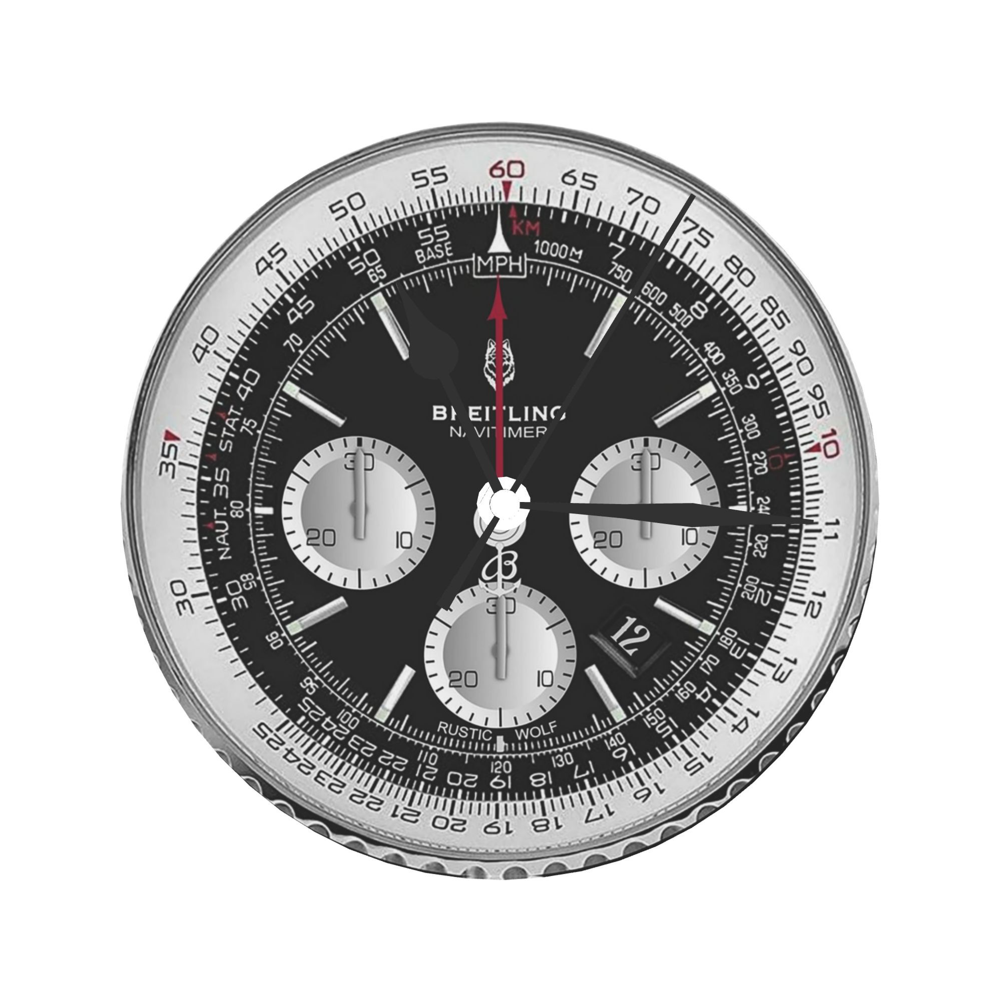 Black Luxury Watch Face Wall C - Luxury Watch Wall Clock ulasan dan harga