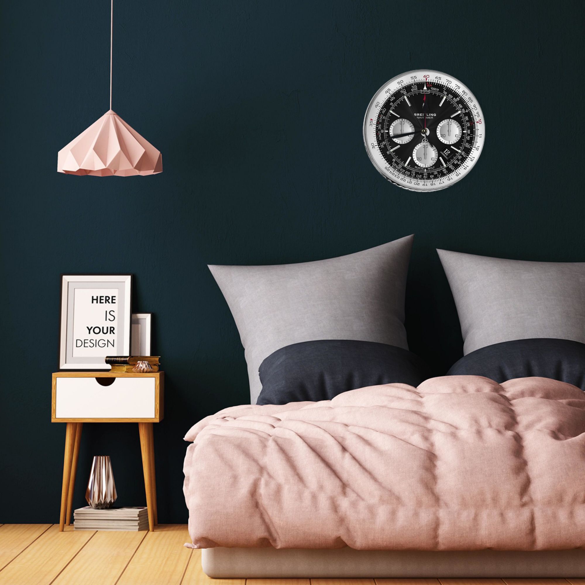 Black Luxury Watch Face Wall C - Luxury Watch Wall Clock ulasan dan harga