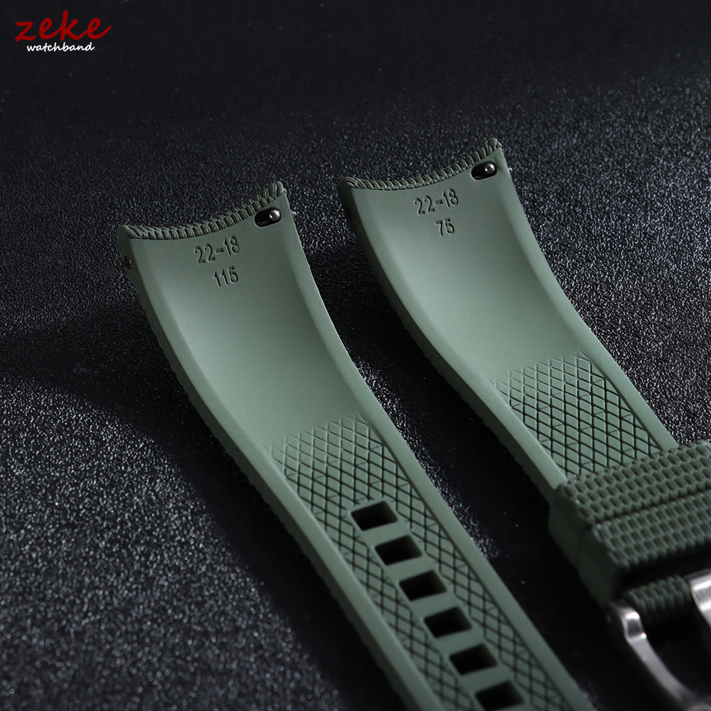 Curved End FKM Rubber Watch St - Luxury Watch Omega ulasan dan harga