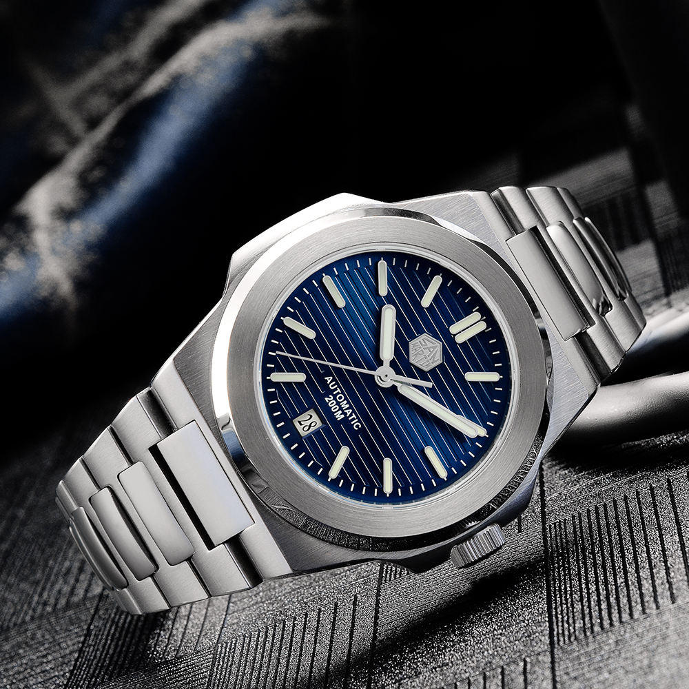 San Martin 42mm Top Band Men D - Guilloché Dial Watch ulasan dan harga