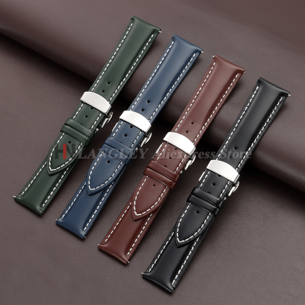20mm 22mm Oiled Genuine Leathe - Luxury Watch Class ulasan dan harga