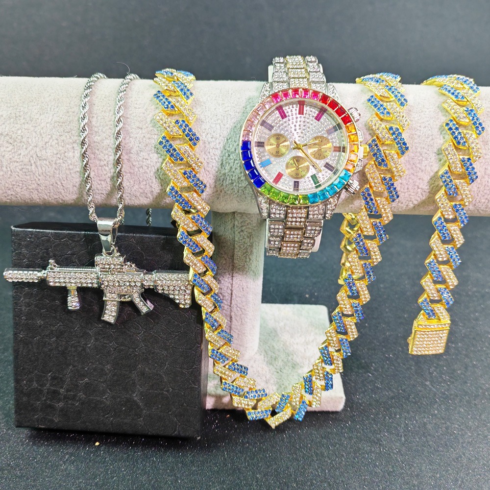 Hip Hop Watches Bracelet Neckl - Luxury Watch Miami ulasan dan harga