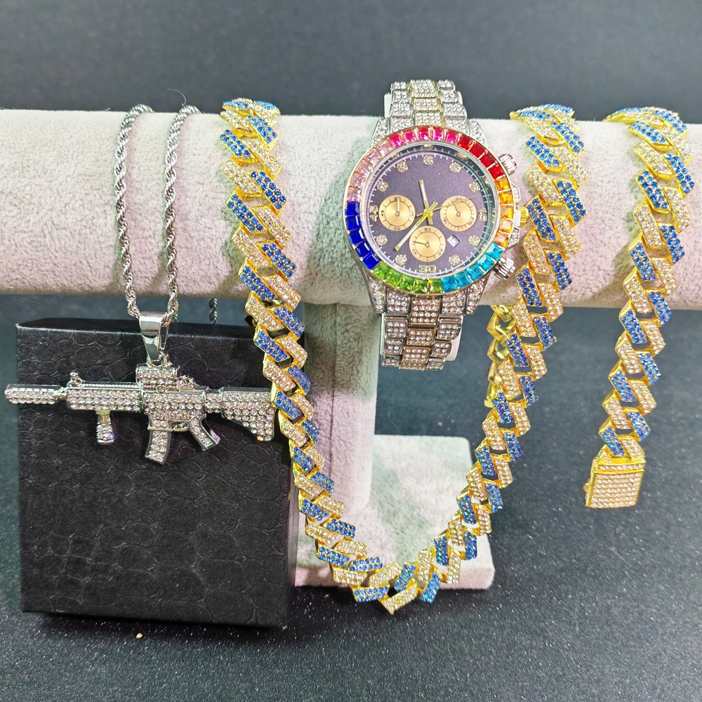 Hip Hop Watches Bracelet Neckl - Luxury Watch Miami ulasan dan harga