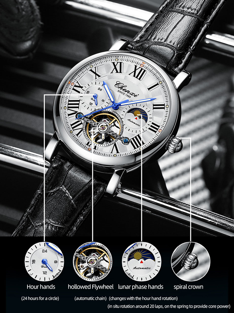 Top Brand Mens Watches Tourbil - Tourbillon Movement Watch ulasan dan harga