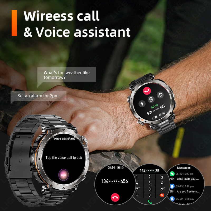 LIGE New Fashion luxury 5ATM M - Compass Watch Luxury ulasan dan harga