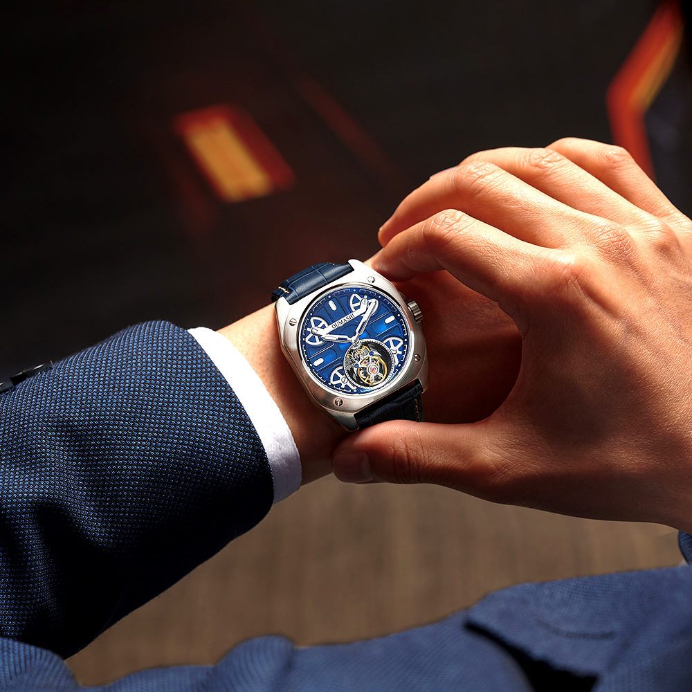 41mm Luxury men's watch Tourbi - Tourbillon Movement Watch ulasan dan harga